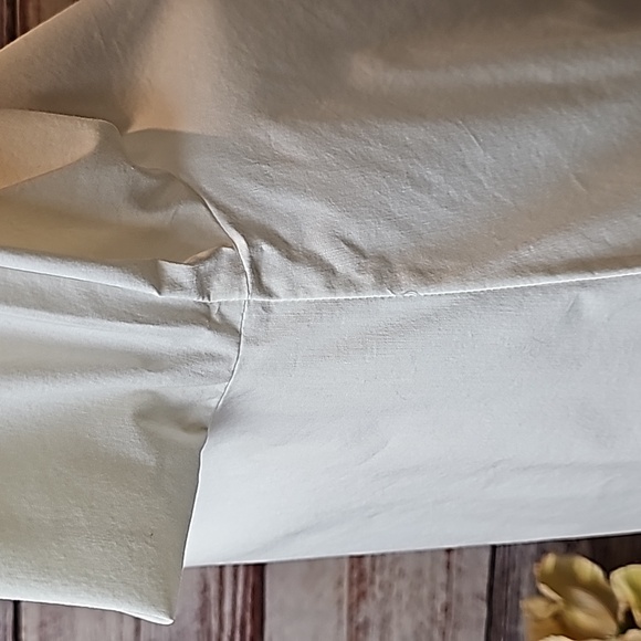 NEW STYLE & CO WHITE HI-LO BACK BUTTON LONG SLEEVE BUTTON UP BLOUSE - Picture 9 of 15